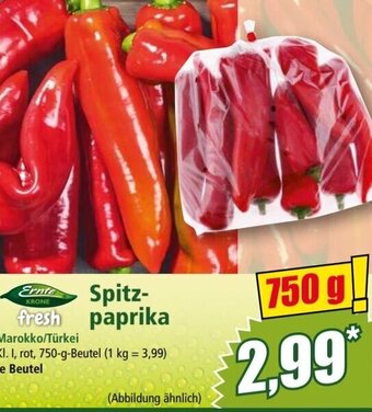 Norma Ernte K Spitz paprika 750 g Beutel Angebot