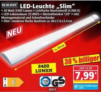 Norma Blulaxa LED Leuchte,, Slim'' ca. 60 cm Angebot
