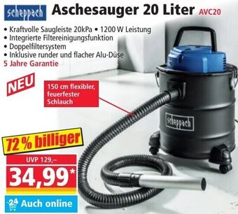 Norma scheppach Aschesauger 20 Liter Angebot