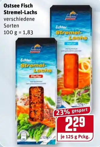 REWE Kaufpark Ostsee Fisch Stremel Lachs 100g Angebot