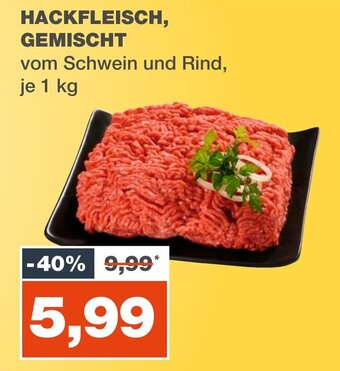 mein real HACKFLEISCH, GEMISCHT 1 kg Angebot