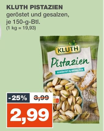 mein real KLUTH PISTAZIEN 150-g-Btl. Angebot