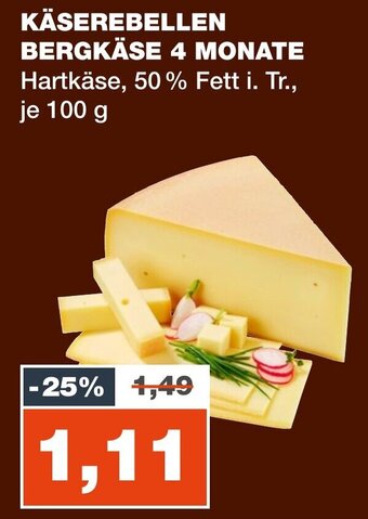 mein real KÄSEREBELLEN BERGKÄSE 4 MONATE 100 g Angebot