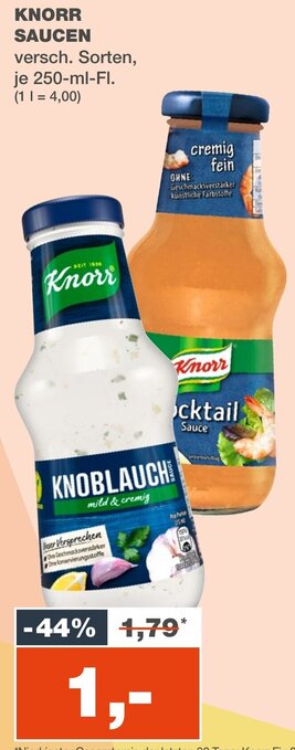 mein real KNORR SAUCEN 250-ml-FI. Angebot