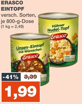 mein real ERASCO EINTOPF 800 g Dose Angebot