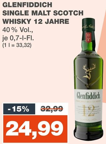 mein real GLENFIDDICH SINGLE MALT SCOTCH WHISKY 12 JAHRE 0,7 L-Fl. Angebot