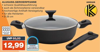 mein real KRÜGER ALUGUSS-SERVIERPFANNE Angebot