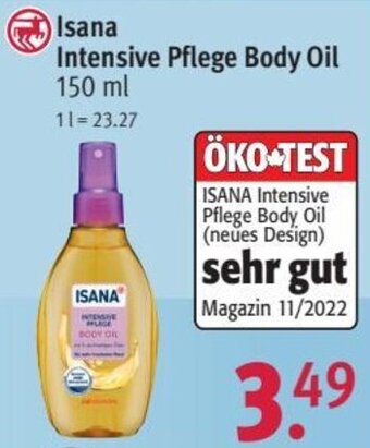 Rossmann Isana Intensive Pflege Body Oil 150 ml Angebot