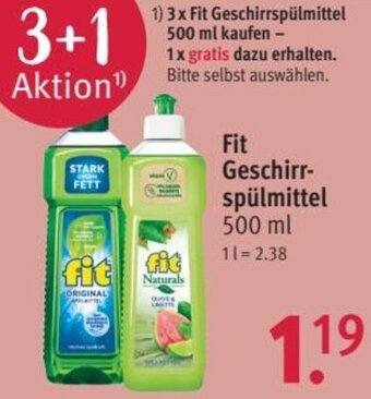 Rossmann Fit Geschirrspülmittel 500 ml Angebot