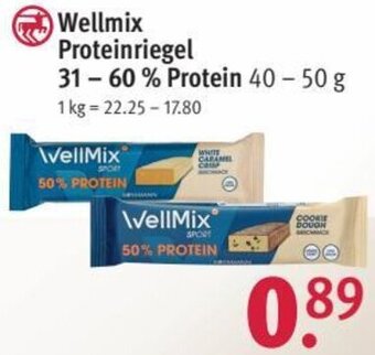 Rossmann Wellmix Proteinriegel 31-60% Protein 40 - 50 g Angebot