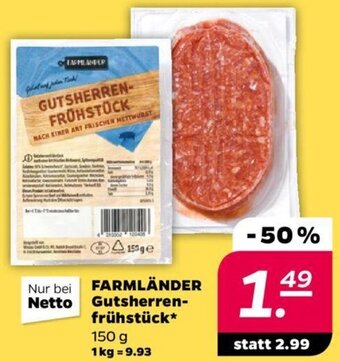 NETTO FARMLÄNDER Gutsherrenfrühstück 150 g Angebot