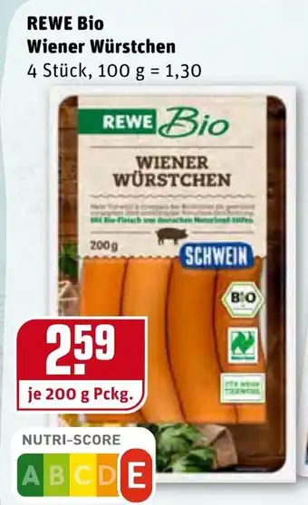 REWE Kaufpark Rewe Bio Wiener Würstchen 200g Angebot