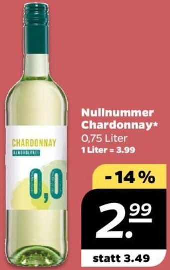 NETTO Nullnummer Chardonnay 0,75 Liter Angebot