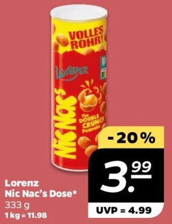 NETTO Lorenz Nic Nac's Dose 333 g Angebot