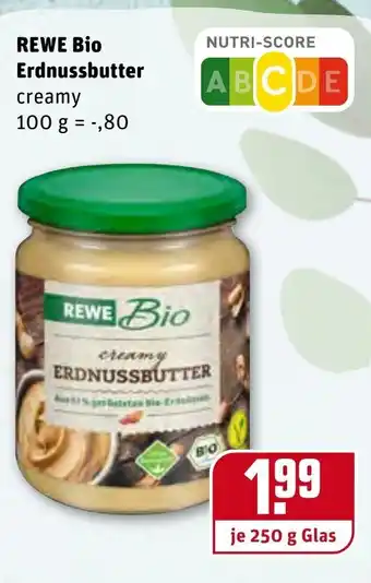 REWE Kaufpark Rewe Bio Erdnussbutter 250g Angebot