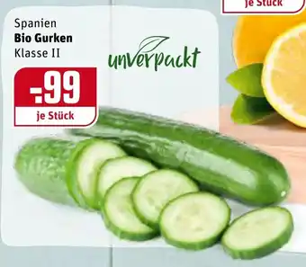 REWE Kaufpark Spanien Bio Gurken Angebot