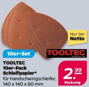 NETTO TOOLTEC 10er-Pack Schleifpapier Angebot