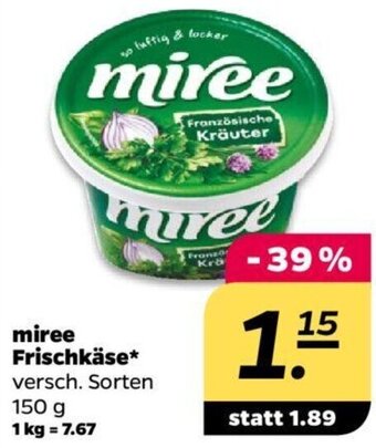 NETTO miree Frischkäse 150 g Angebot