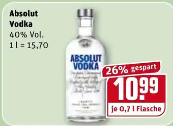 REWE Kaufpark Absolut Vodka 0,7L Angebot