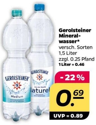 NETTO Gerolsteiner Mineralwasser 1,5 Liter Angebot
