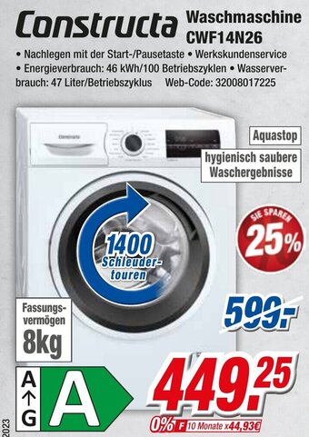 Expert Constructa Waschmaschine CWF14N26 Angebot