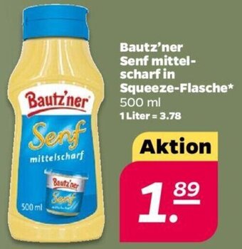 NETTO Bautz'ner Senf mittelscharf in Squeeze-Flasche 500 ml Angebot