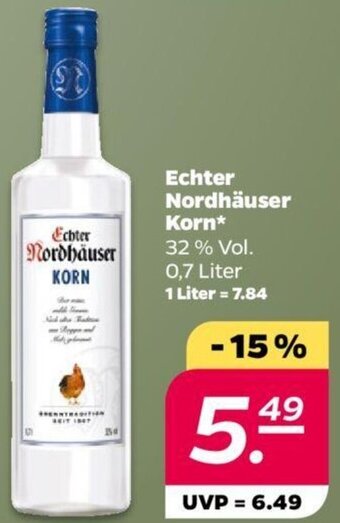 NETTO Echter Nordhäuser Korn 0,7 Liter Angebot