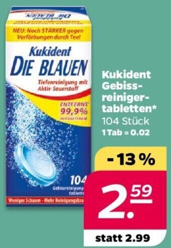 NETTO Kukident Gebissreinigertabletten 104 Stück Angebot