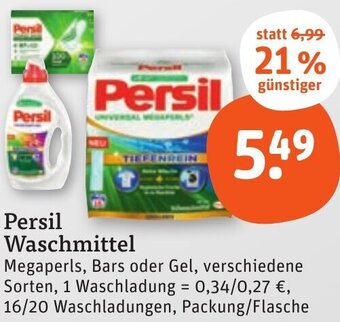 tegut Persil Waschmittel 16/20 Waschladungen Angebot