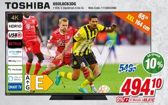 Expert TOSHIBA SMART TV 65UL6C63DG Angebot
