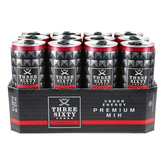 Netto Marken-Discount Three sixty vodka & energy mixgetränk 10,0 % vol 0,33 liter dose, 12er pack Angebot