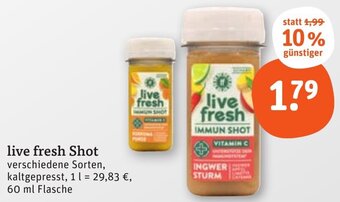 tegut live fresh Shot 60 ml Flasche Angebot