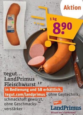 tegut tegut LandPrimus Fleischwurst 1 kg Angebot