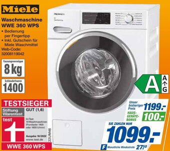 expert Techno Land Miele Waschmaschine WWE 360 WPS Angebot