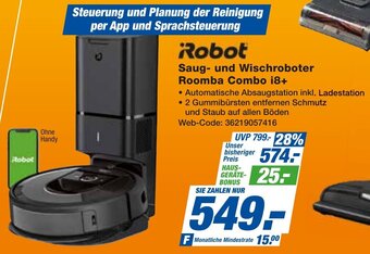 expert Techno Land Robot Saug und Wischroboter Roomba Combo i8+ Angebot
