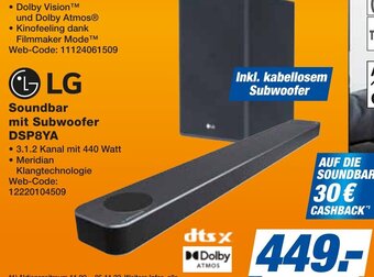 expert Techno Land LG Soundbar mit Subwoofer DSP8YA Angebot
