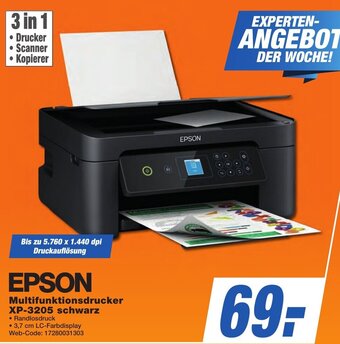 K+B Expert EPSON Multifunktionsdrucker XP-3205 schwarz Angebot