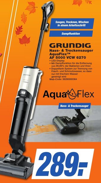 K+B Expert GRUNDIG Nass & Trockensauger AquaFlex AF 5000 VCW 6270 Angebot