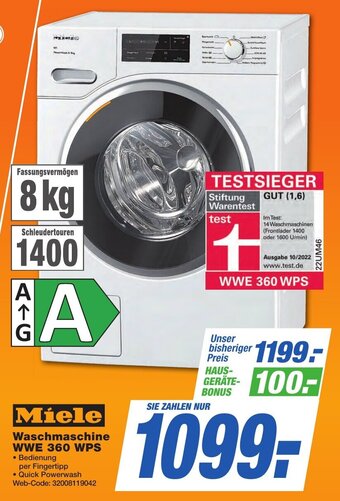 K+B Expert Miele Waschmaschine WWE 360 WPS Angebot