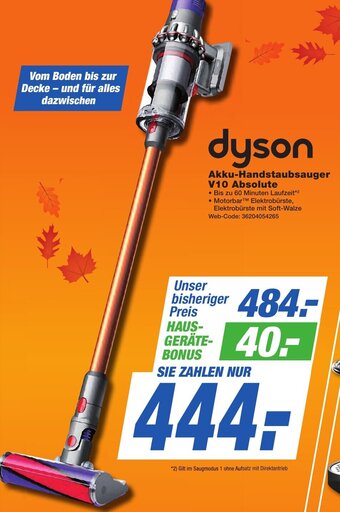 K+B Expert dyson Akku-Handstaubsauger V10 Absolute Angebot