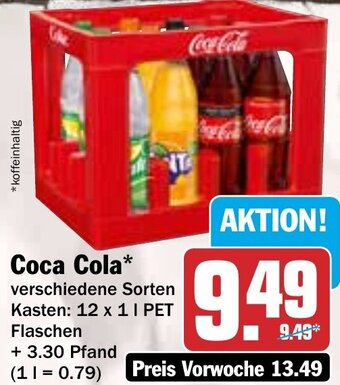 Hit Coca Cola 12x1 L PET Flaschen Angebot