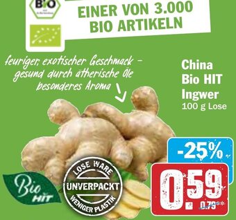 Hit China Bio HIT Ingwer 100 g Angebot