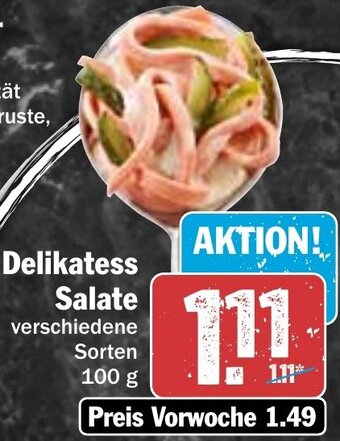 Hit Delikatess Salate 100 g Angebot