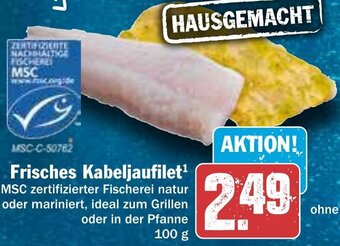 Hit Frisches Kabeljaufilet 100 g Angebot