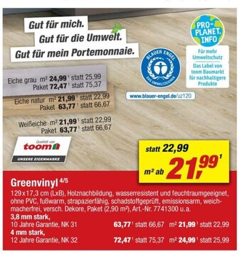 toom Baumarkt toom Greenvinyl Angebot