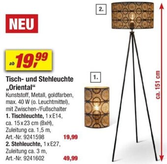 toom Baumarkt Tisch- und Stehleuchte ,,Oriental" Angebot