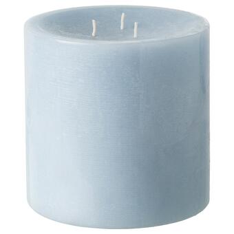 IKEA Gränsskog blockkerze, duftneutral, 3 dochte blassblau Angebot