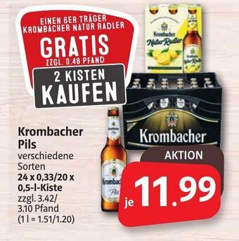 Markant Markt Krombacher Pils 24*330/20*500ml Angebot