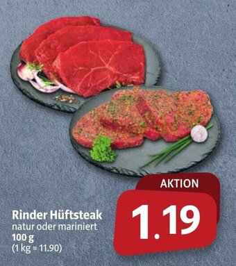 Markant Markt Rinder Hüftsteak natur oder mariniert 100g Angebot