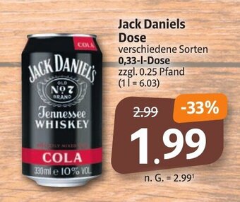 Markant Markt Jack Daniels Dose 330ml Angebot